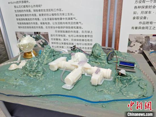 圖為威寧九三中學(xué)人工智能社團(tuán)學(xué)生制作的3D打印模型。劉美伶 攝