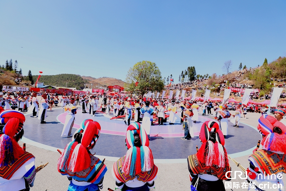 貴州鐘山：萬人齊聚跳花樹祭祖先